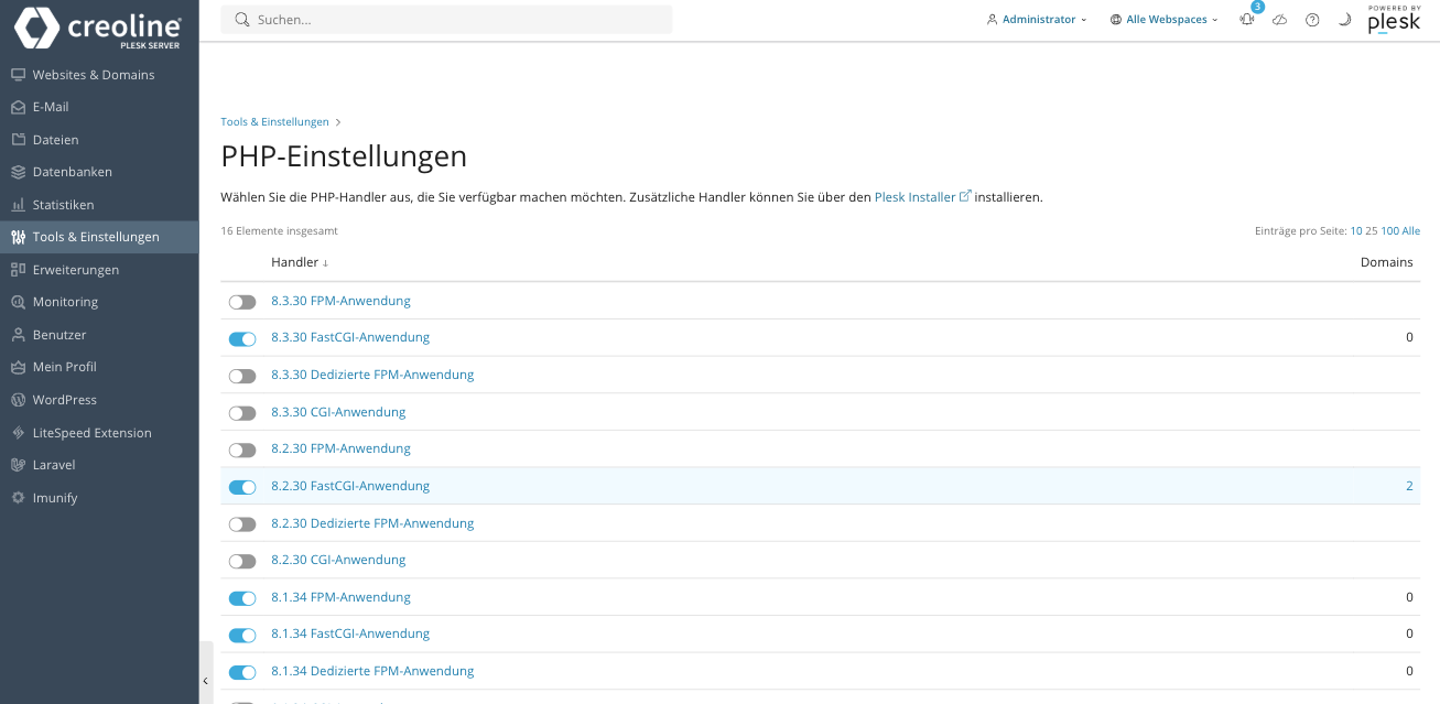 Overview PHP handler