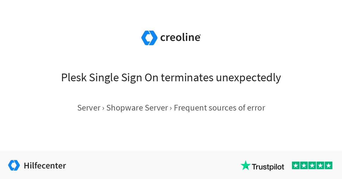 Plesk Single Sign On terminates unexpectedly
