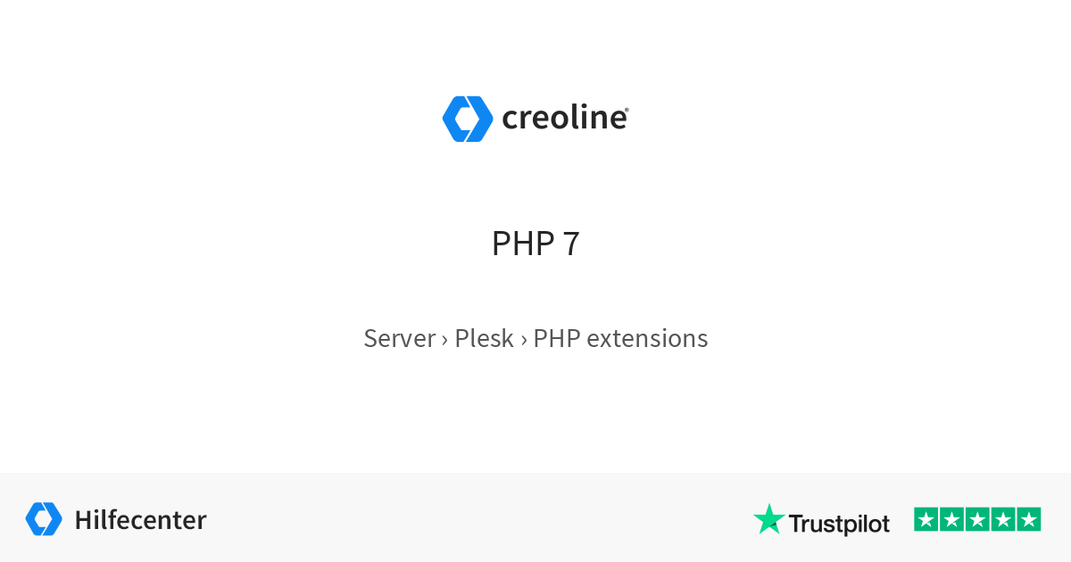 PHP 7 · PHP extensions · Plesk · Server · Help center