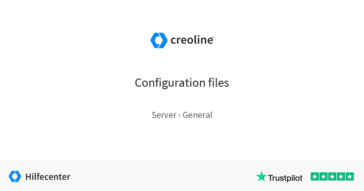 Configuration File Adjustment Configuration files