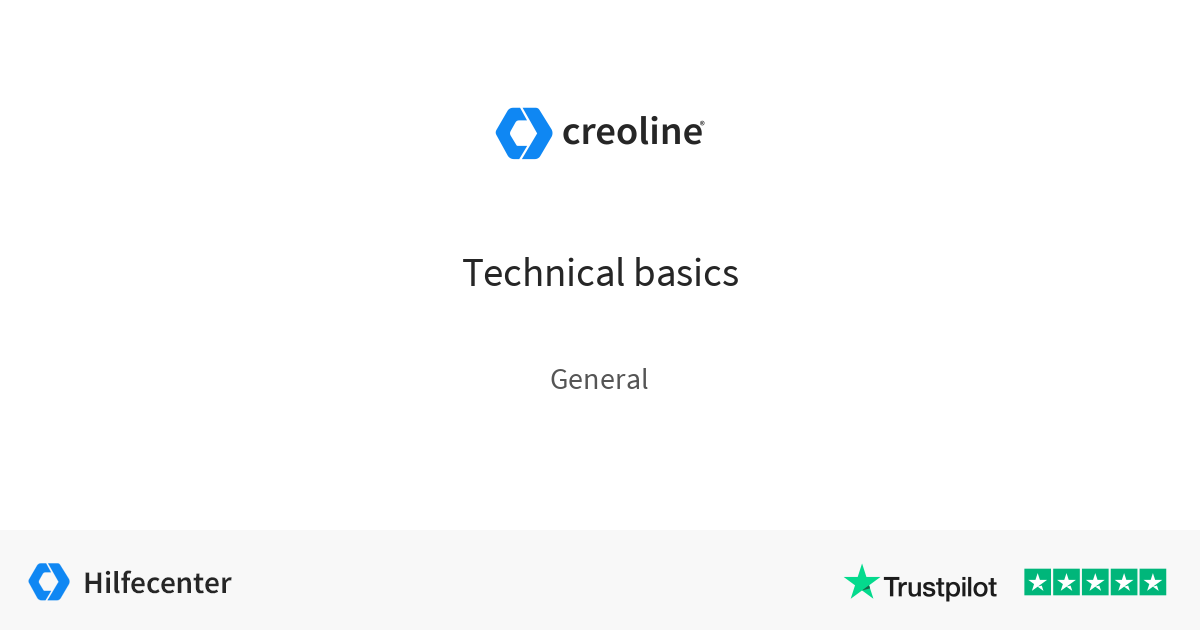 Technical basics · General · Help center