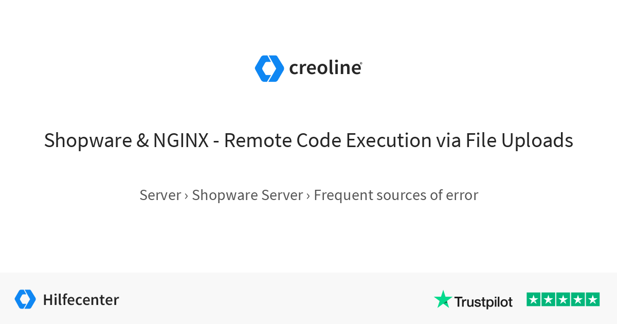 Shopware & NGINX - Remote Code Execution via File Uploads