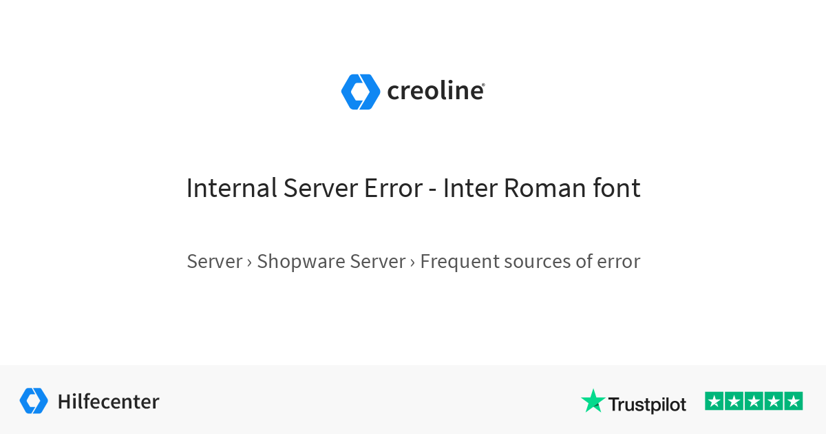 Error Inter Internal Server Error - Inter Roman font