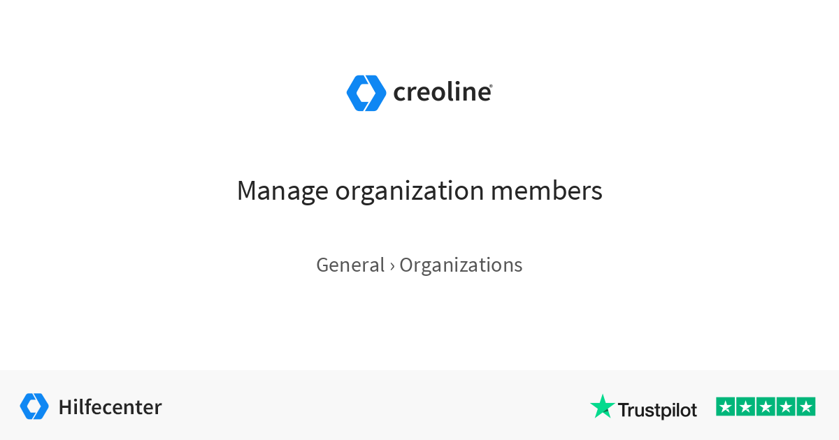 Manage organization members